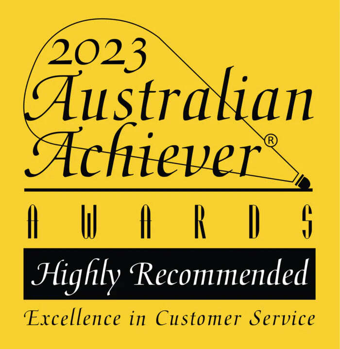 Australian Achiever Awards logo recognizing Career Calling International's excellence in customer service.