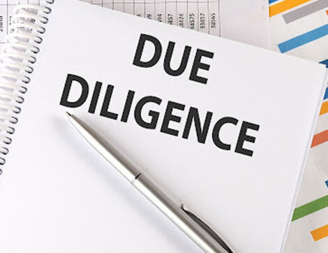 A notebook shows 'Due Diligence' and relates to vet compliance.