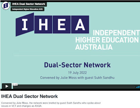 A screenshot of the IHEA Dual Sector Network conference title slide, relevant to vet compliance news.